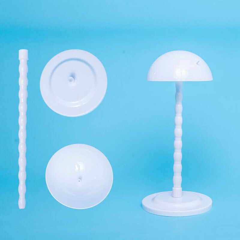 1PC Einfarbig Perücke Steht Kunststoff Hütte Anzeige Perücke Kopf Halfter 30Cm Mannequin Kopf/Stand Tragbare Falten kunststoff Perücke Stand