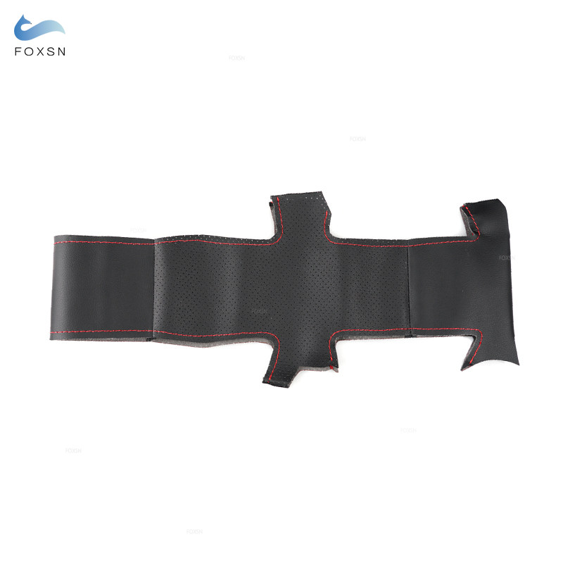 per Renault Clio 3 2005-2013 Clio 3 RS coprivolante cucito a mano fai da te in pelle microfibra perforata accessori per auto ordinare: nero