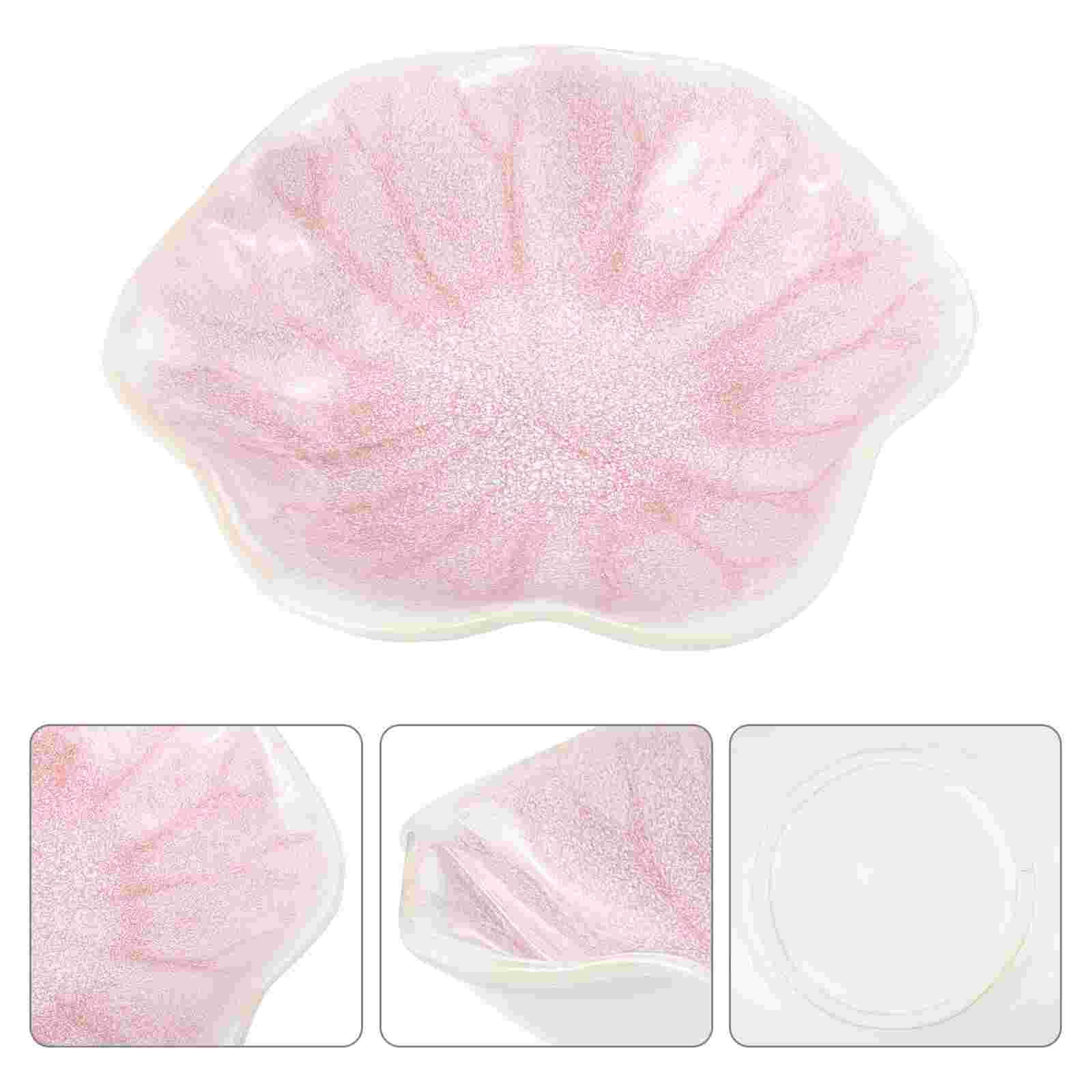 1pc Keramik Lotus Blatt Schmuck Platte Schmuck Gericht Schmuck Organizer Halskette Display Halter: Pink