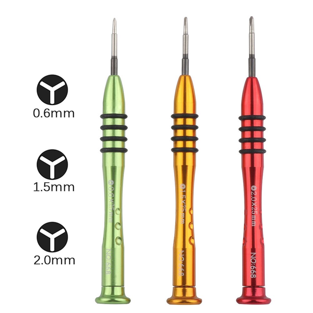 Triwing destornillador de punta en Y para reparación de reloj inteligente, 0,6mm, 1,5mm, 2,0mm, para Nintendo Switch, JoyCon, iPhone 7, 8 Plus, Samsung Gear S3: 3 in1 tools kit