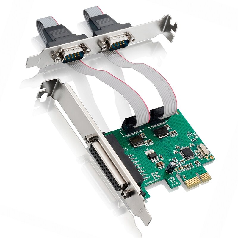 Carte de contrôle PCI-E 2S1P parallèle série RS-232 + LPT, carte d&#39;extension de Port d&#39;impression CH382L pour imprimante PC