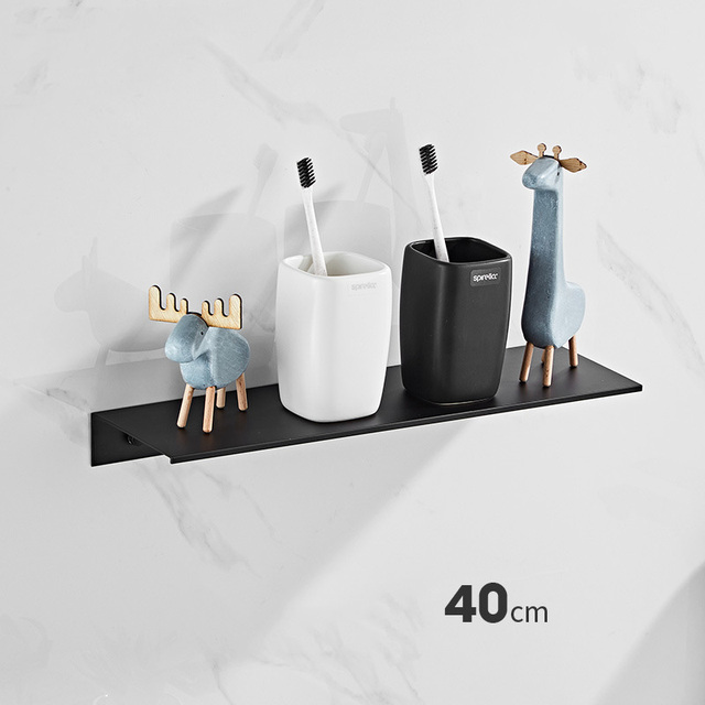Brushed Gold Black White Bathroom Storage Rack 30-50cm Modern Bathroom Shelves Kitchen Wall Shelf Home Accessories: Yellow