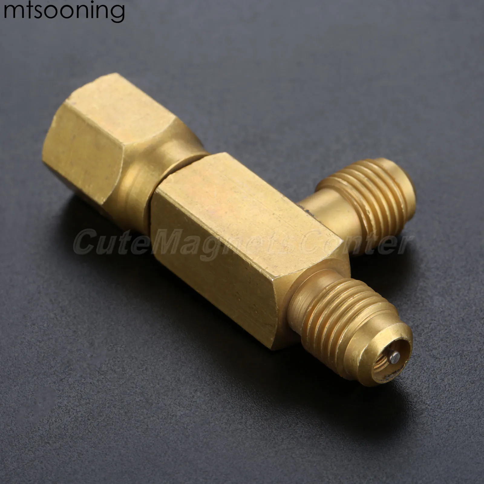 Mtsooning tee adapter omvandlare 1/4 "manlig och kvinnlig sae flare vridbar kontakt mässing