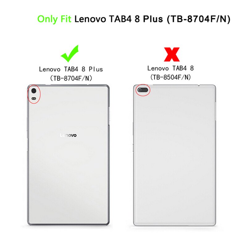 QIJUN Tab4 8plus Case Silicone Smart Tablet Back Cover For Lenovo TAB 4 8 Plus TB-8704N TB-8704F TB-8804F Shockproof Bumper Case