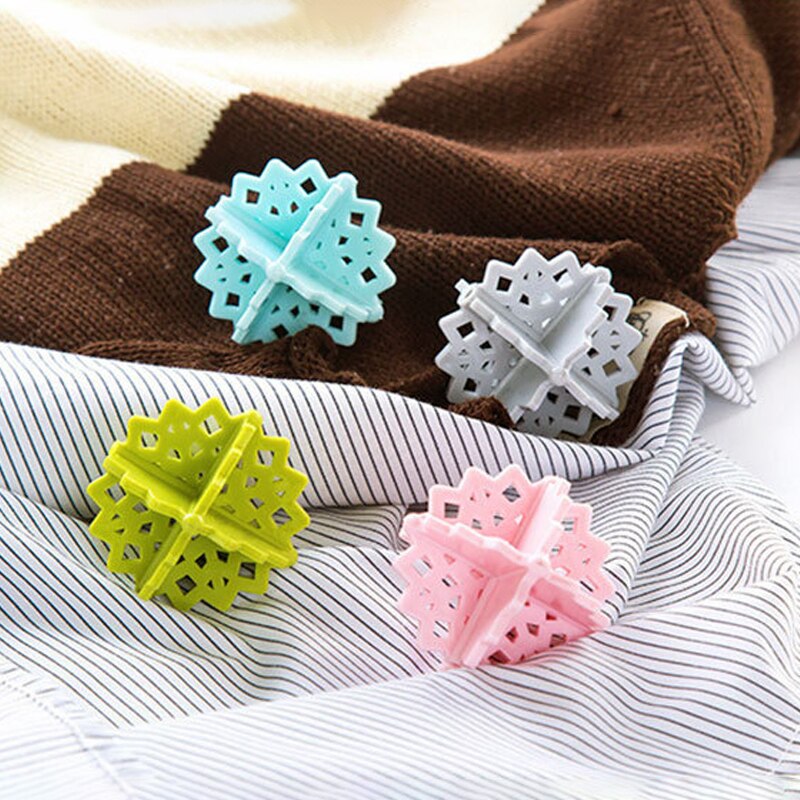 2/4/6Pcs/set Washing Ball Reusable Clean Tools Washing Machine Balls Magic Decontamination Plastic Laundry Ball Dryer Balls: 4pcs Mix Color