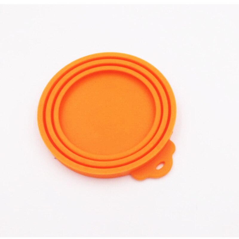 Reusable silicon Magic lids universal lid cat dog pet food wrap bowl pot lid silicone cover: orange