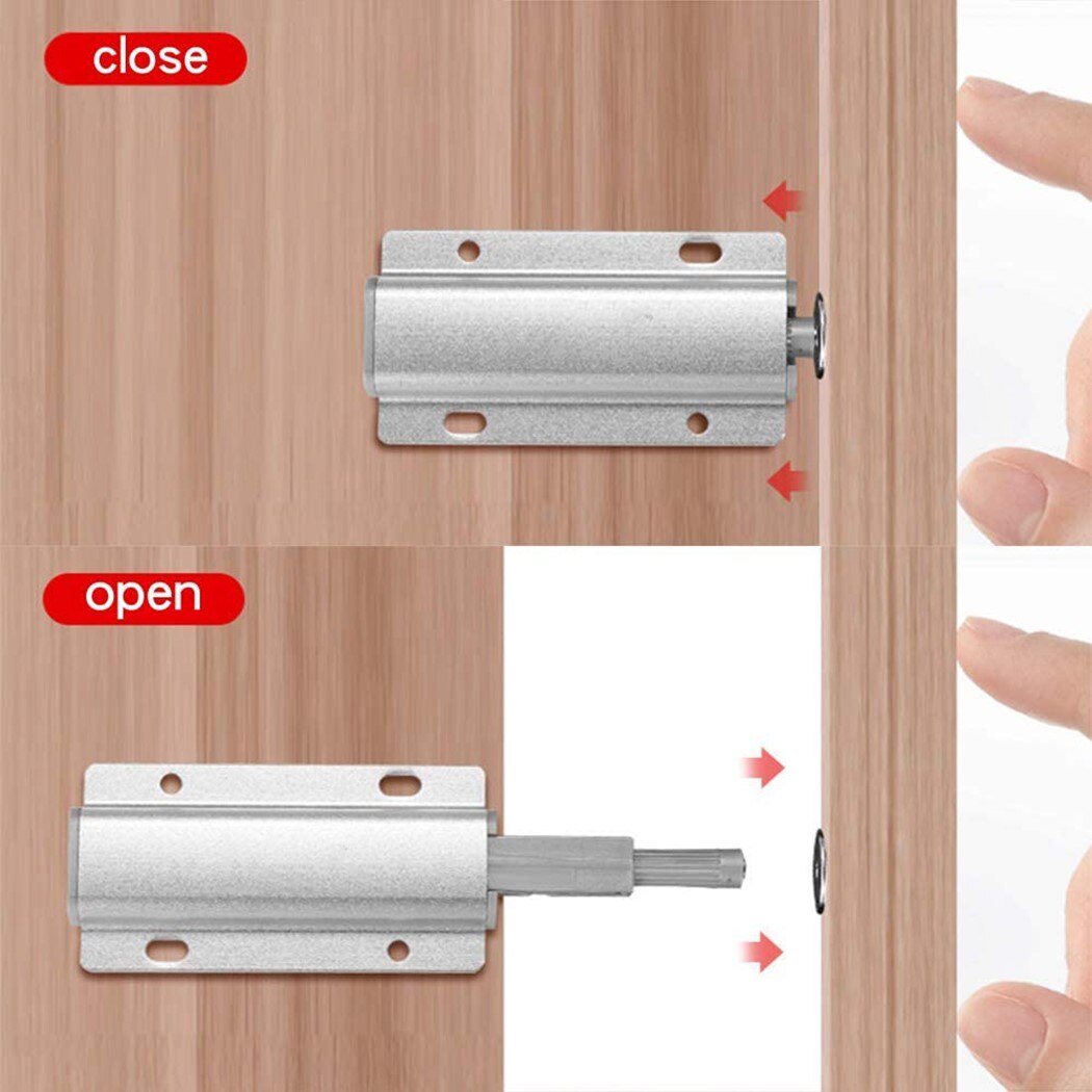 2Pcs Heavy Duty Metalen Push To Open Kast Vangsten Deur Stopt Keuken Onzichtbare Kast Trekt Kabinet Hardware