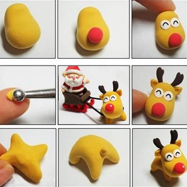 Juego de 24 piezas de herramientas de arcilla Set de herramientas de escultura de arcilla bola Stylus relieve cerámica y cerámica herramientas Diy líneas de manualidades