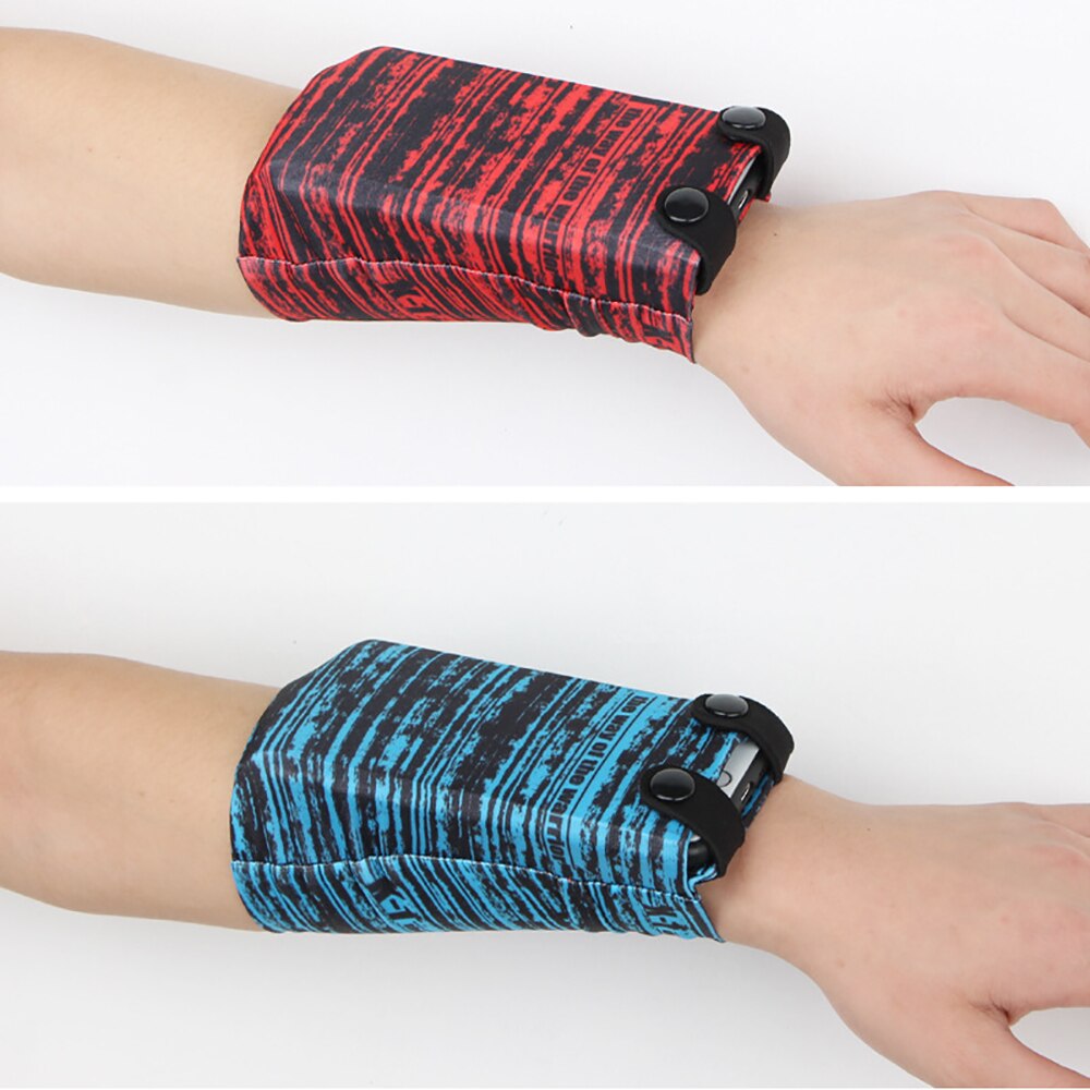 Pinzheng løbearmbånd til iphone 11 pro max x  xr 6 7 8 plus samsung note 10 s10 s9 elastiske armbånd sportstasker: Rød