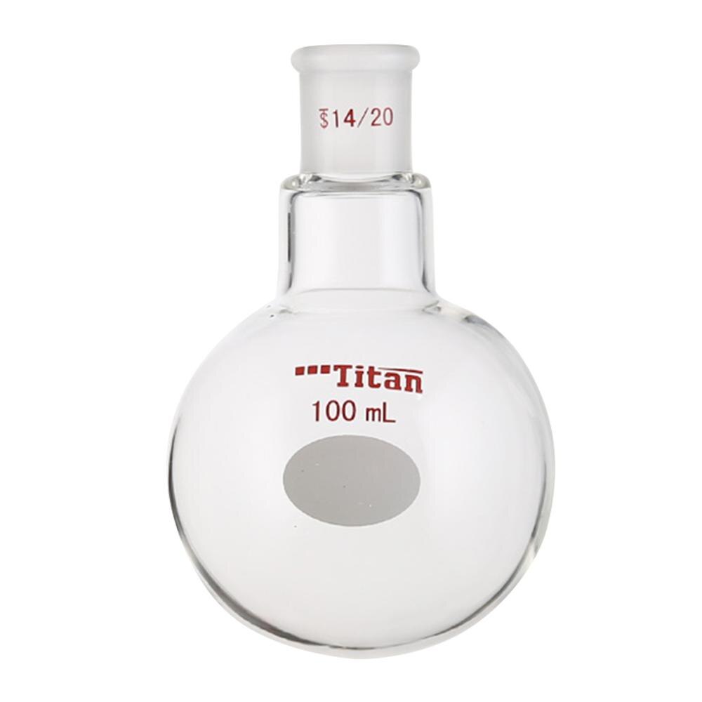 Lab High Strength Flask Thick-Walled Round Bottom Bottle Single Mouth Flat Bottom Flask Teaching Glassware Volumetric Flask