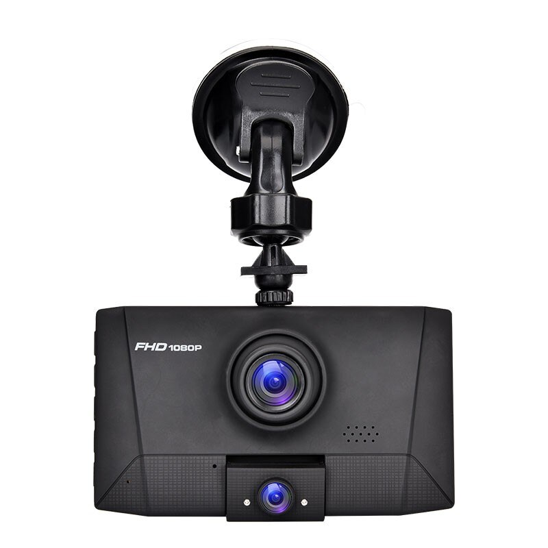 Caméra de tableau de bord, 3 en 1, DVR, Dashcam, enregistreur vidéo pour voiture, 4 pouces, 1080P, enregistrement en boucle, capteur G, Vision nocturne, grand Angle de 170 °: Dual Cameras / 32G TF Card