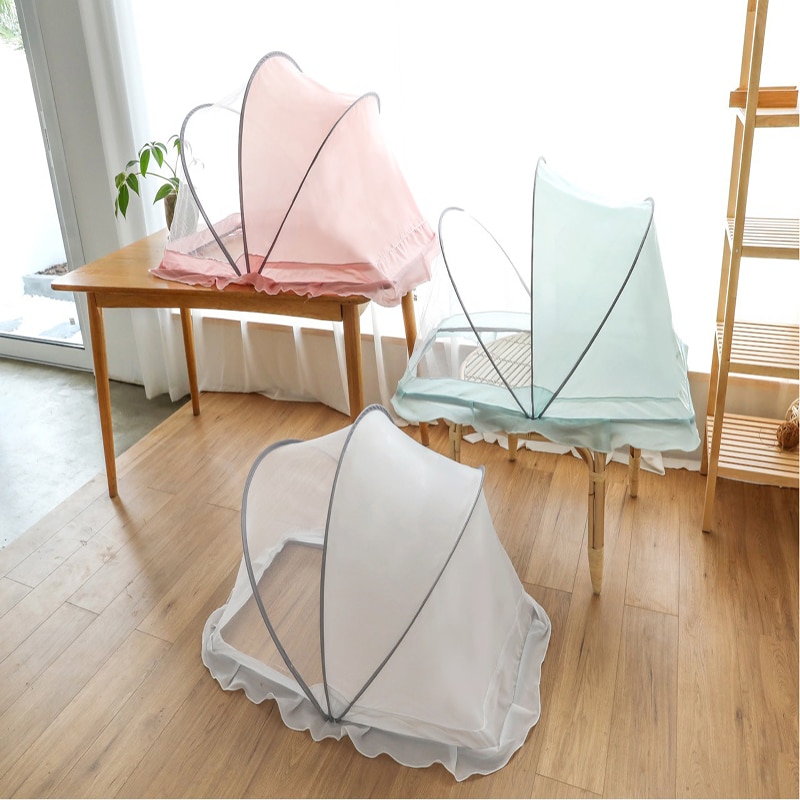 Baby bettwäsche krippe netting boden hause bett klapp kinder schutz sicher mesh gewölbte moskito net bett für mädchen junge