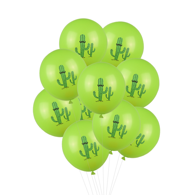 Kaktus tema latex ballon kaktus trykte balloner sommerfest børn favoriserer fødselsdag dekoration bryllup hængende dekor forsyninger 8: B02-10 stk