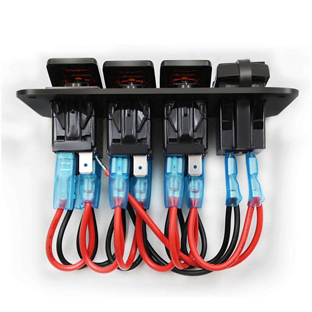 4 Gang Switch Panel Accessory Rocker Water-Resistant Enclosed Rocker Switch