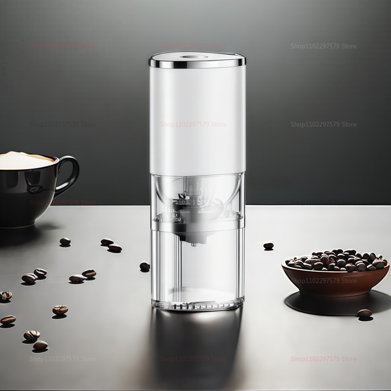 Bærbar elektrisk kaffekvern, usb-oppladbar, keramisk bønnepulveriserer, kaffekvern til hjemmekjøkkenet for fersk brygget kaffe.