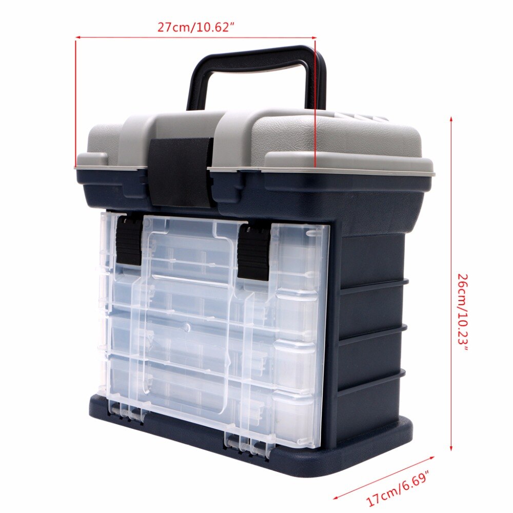 5 Layer Fishing Tackle Box Plastic Handle Fishing Boxes Carp Fishing Tools27RD
