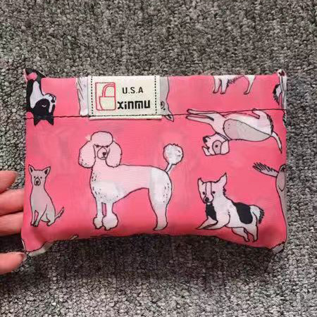 Vikbara praktiska shoppingkassar återanvändbar väska återvinningsförvaring handväskor tryck: 6