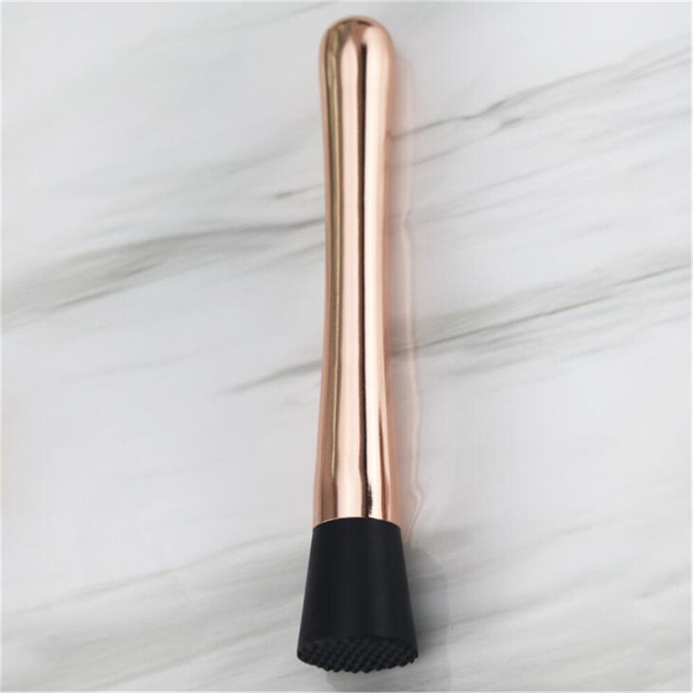 Mezclador de barra de acero inoxidable para cóctel, herramientas de trituración de hielo, Mojito para bebidas de frutas, trituradora, herramienta de Bar: Rose Gold
