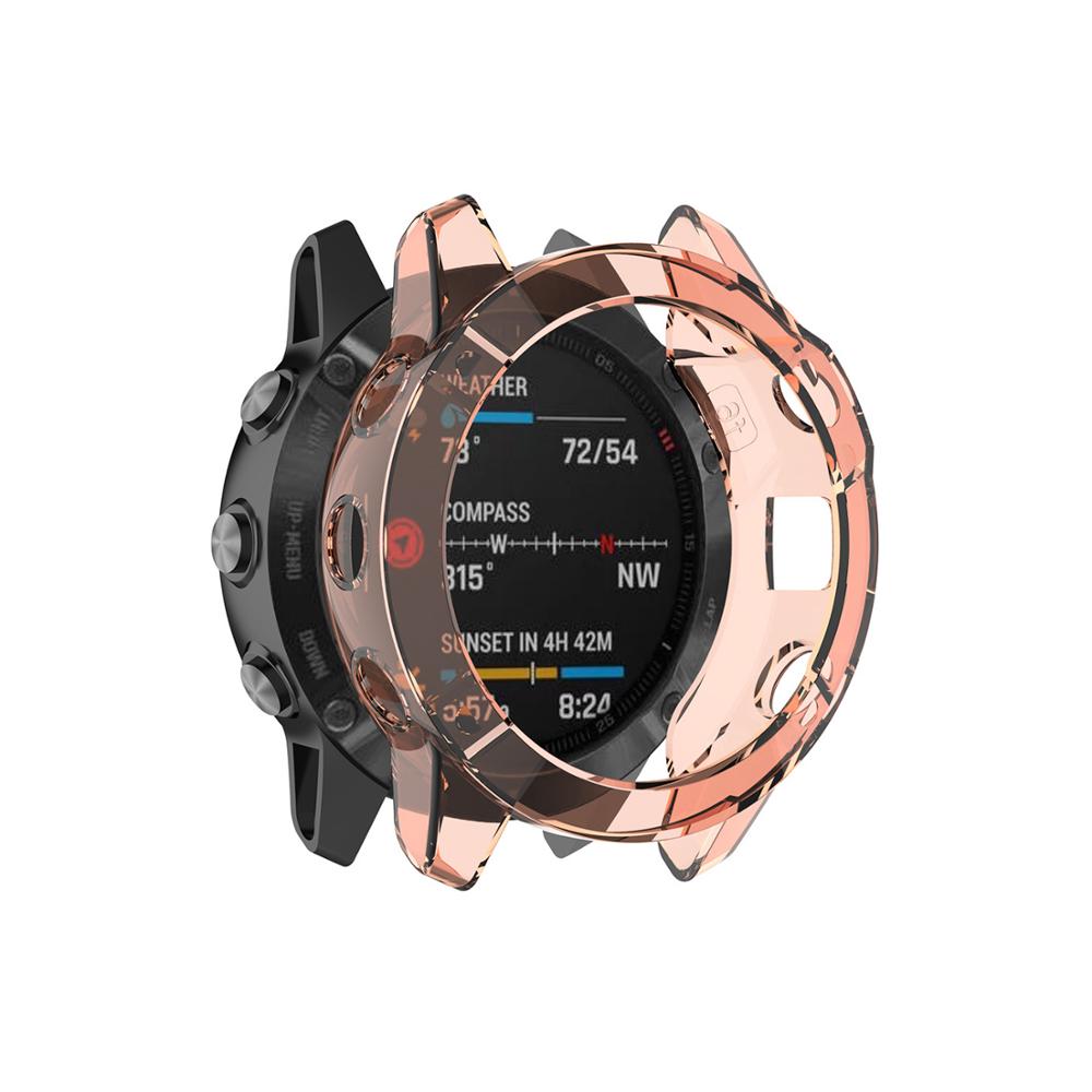 Protection Frame Shell For Garmin Fenix 6 6S 6X Case Replacement TPU Cover for Fenix 6 6s 6x pro smart watch accessories Shell: Orange / For Fenix 6 6 Pro