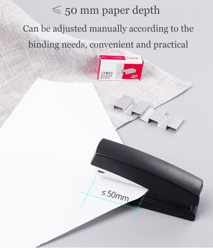 Stapler set with staple remover + stapler office standard student medium stapler