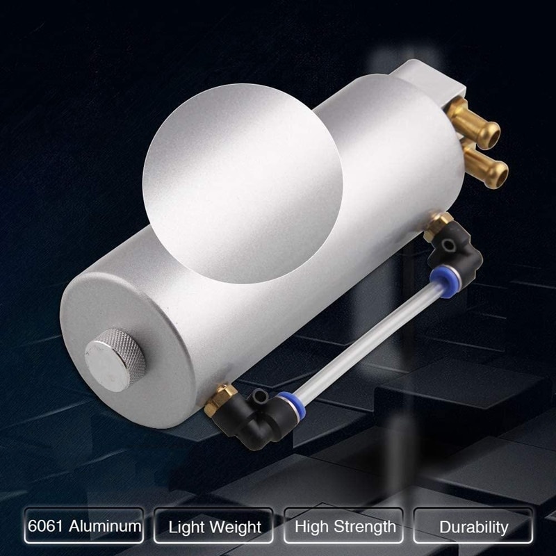 Univarsal aluminium bil olie opsamlingstank kan kit 450ml -  sølv