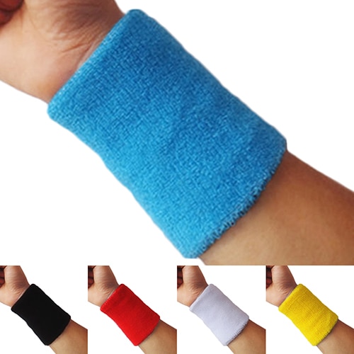 1PC Sports Wrist Band Sweatband Tennis Squash Badminton Wrist Support Brace Wraps Guards Gym Basketball Wristband