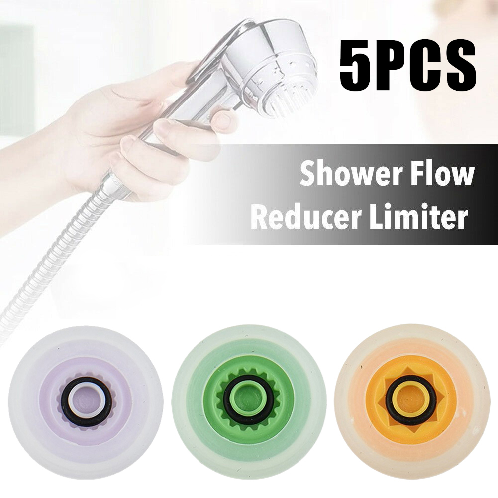 Reductor de flujo de ducha, limitador de ahorro de agua, 6, 8 L/Min, mangueras, regulador de limitador, aireador de cabezal de ducha, baños, accesorios, 4 unidades por juego