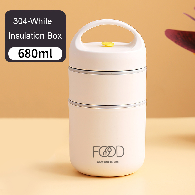 Stainless Steel Vacuum Thermal Lunch Box Insulated Lunch Bag Food Warmer Soup Cup Thermos Containers Bento Lunch Box for Kids: Orange