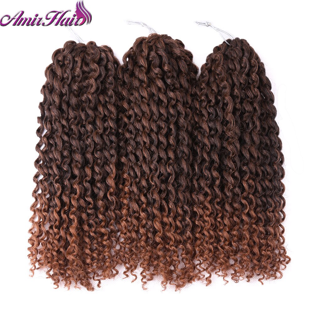 Amir12inch Marley bob Braids Ombre red purple blue Crochet Braiding Hair 3Pack/Lot Synthetic Curly Hair Extensions for Women