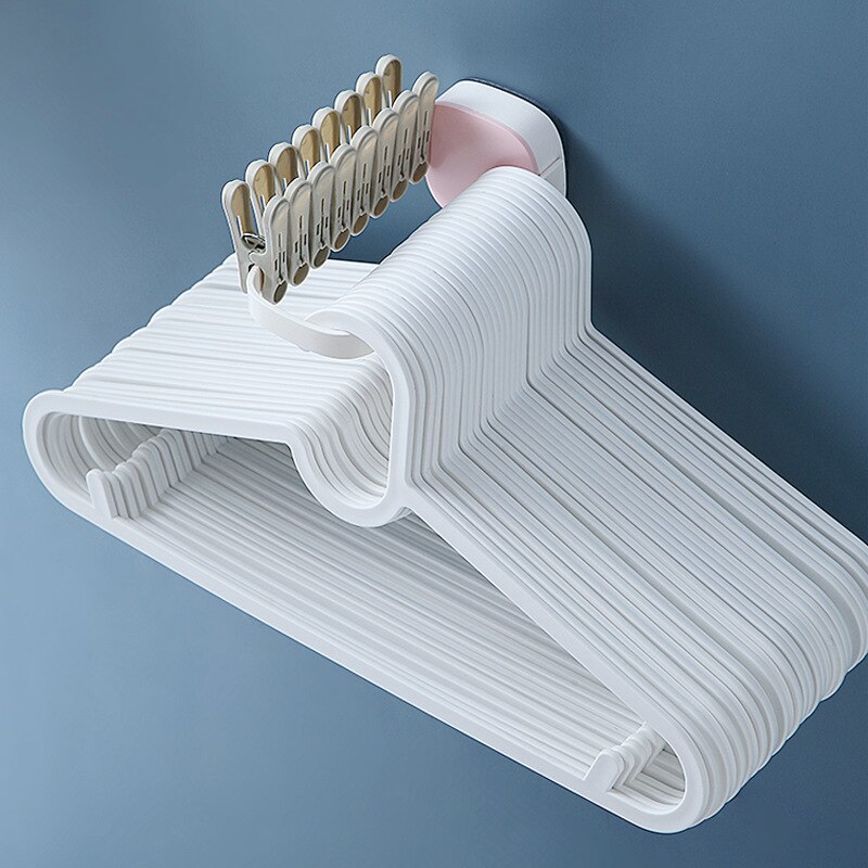 Multifunctional Foldable Perforation-free Wall-mounted Hanger Storage Organizer Balcony Hook To Hang Hanger Clip