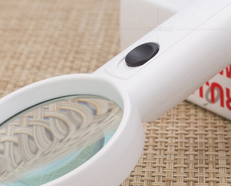 15X Handheld Glass Loupe Magnifier Magnifying Glass Portable Pocket Tool With 2 LED Light