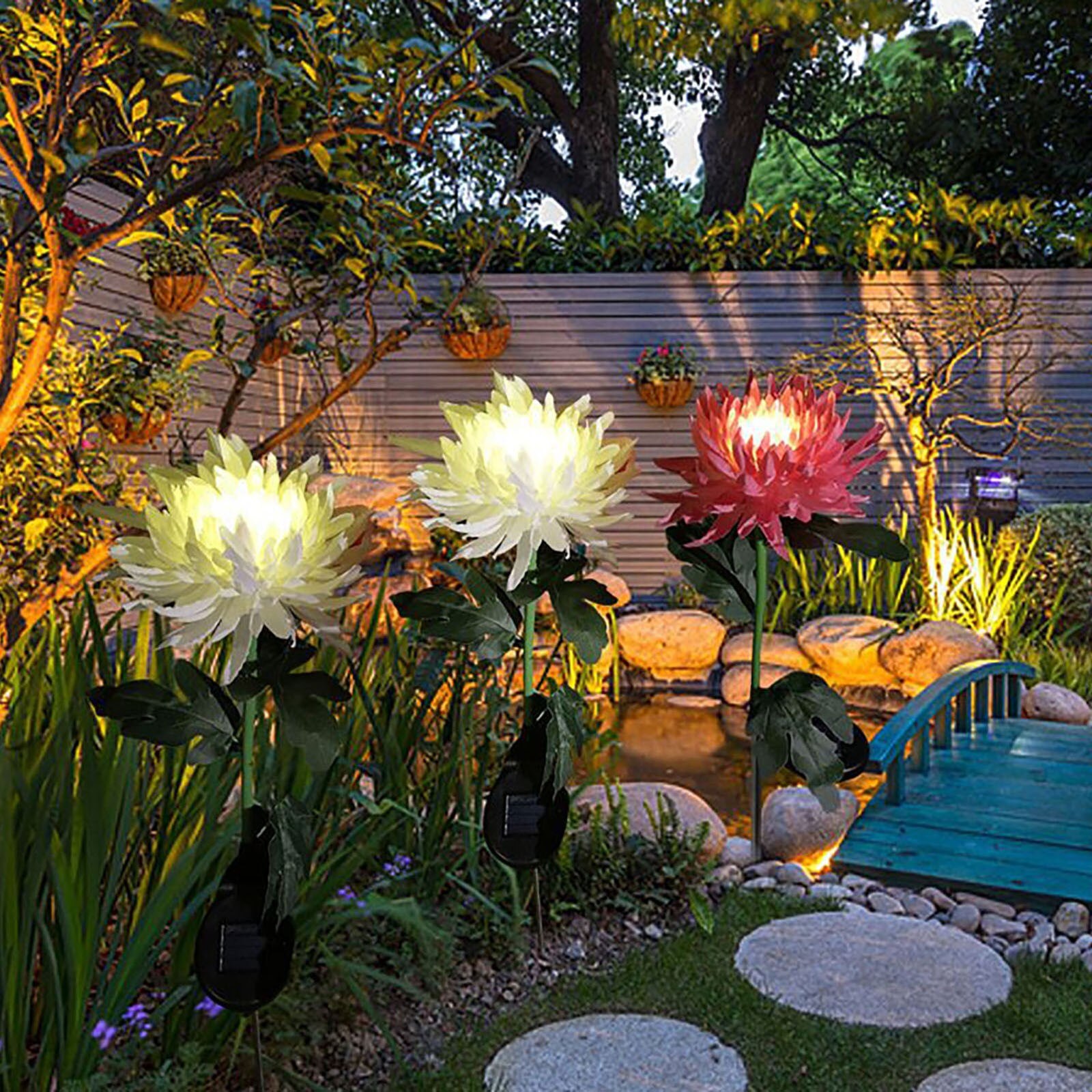 Led Solar Simulatie Bloem Licht Waterdicht Tuin Landschap Lamp Outdoor Gazon Lamp Thuis Decoratieve Bloem Verlichting