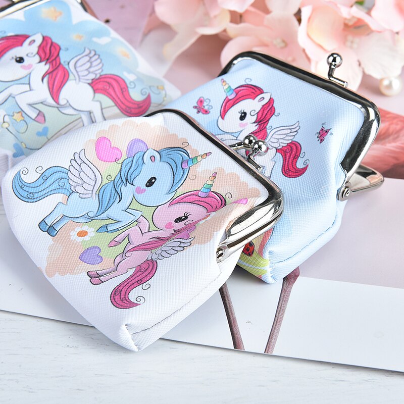 Frauen Cartoon Einhorn Flamingo Geldbörse Niedliche Kleine Tasche Kupplung Brieftasche Null Brieftasche Münze Tasche