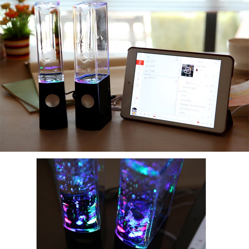 danse de l'eau haut-parleur musique fontaine son coloré lumière jet d'eau son stéréo sans fil haut-parleur intelligent