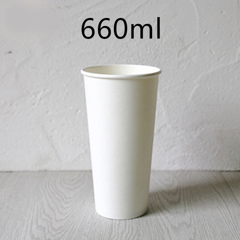 50pcs Net red thick disposable coffee cup drink milk tea paper cups takeaway packaging wtih lid stamping cup holder