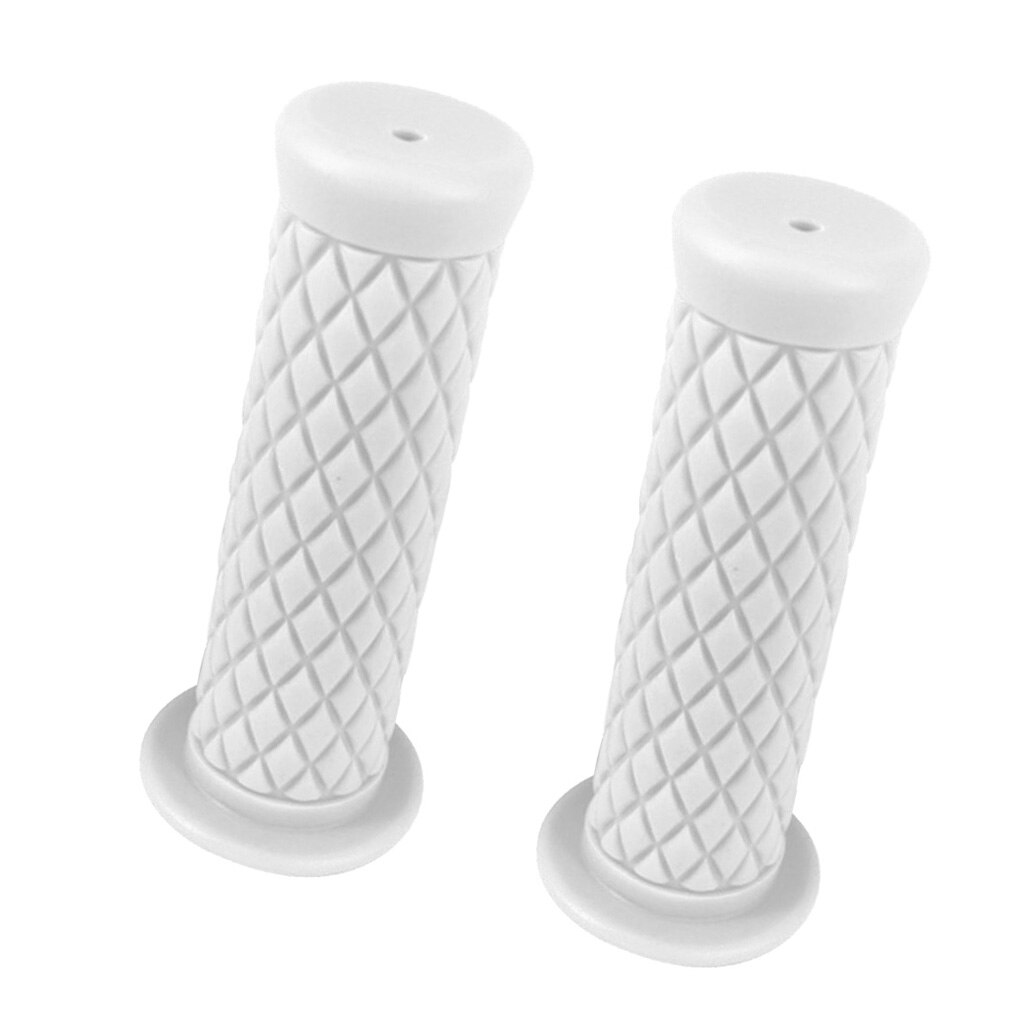 Pair Motorcycle Rubber Hand Grips for 883/1200 for Yamaha for Kawasaki CB400 Soft Shock-Resistance: White 