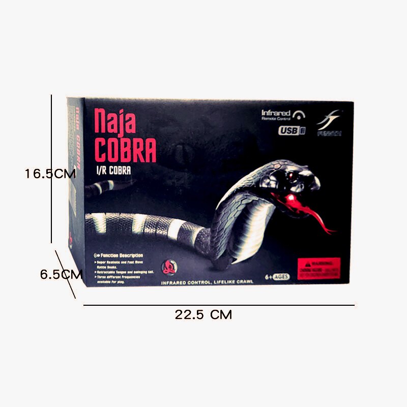 Jouet serpent Cobra De Brinquedo électronique assemblé, animaux De compagnie, télécommande infrarouge, Simulation De serpent à sonnette avec USB