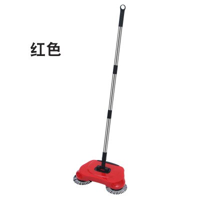 Multifunction Hand Push Sweeping Machine Living Room Broom Mop Clean Tools Home Easily Cleaning Hand Push Sweeper Mop: red
