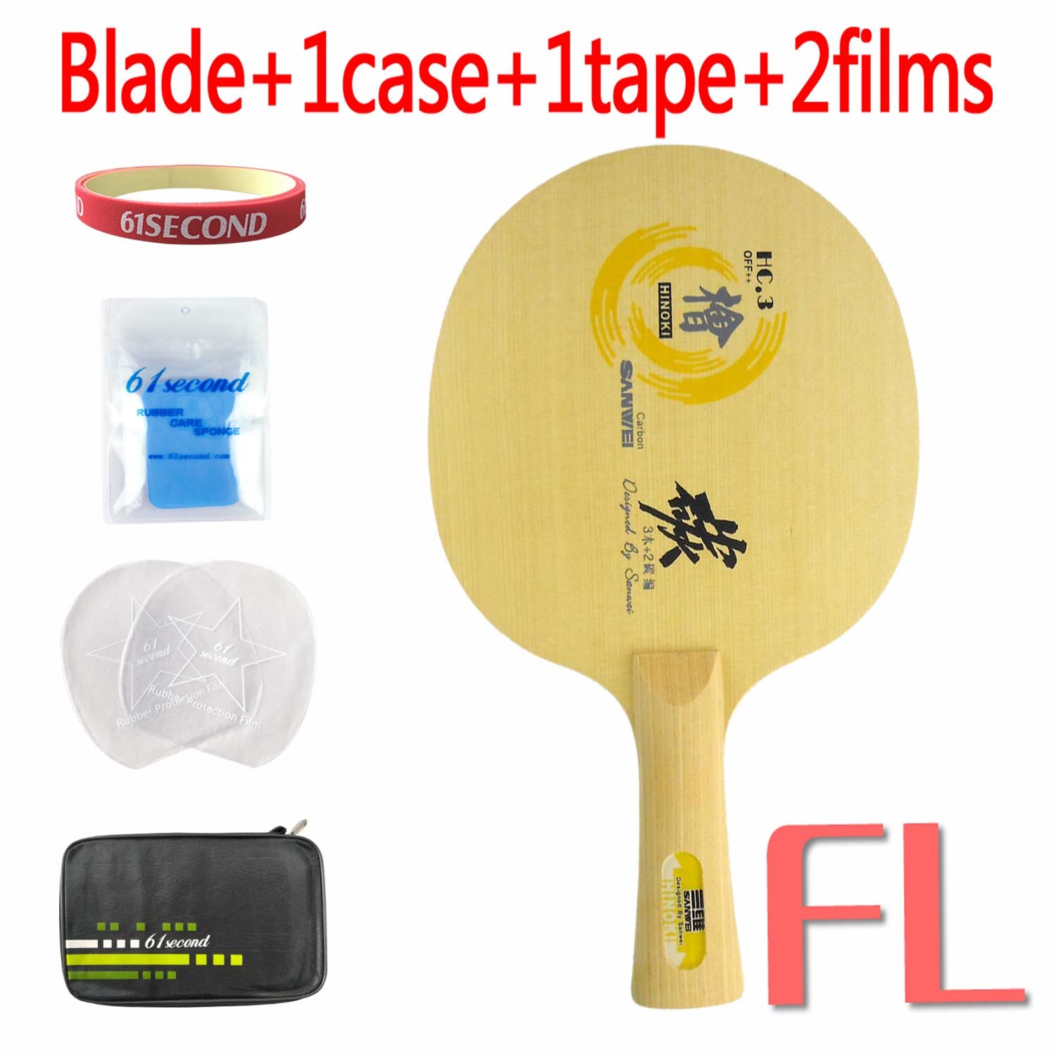 Sanwei HC.3 HC 3 HC-3 HC-3S HC3S Table Tennis PingPong Blade: FL with FM case