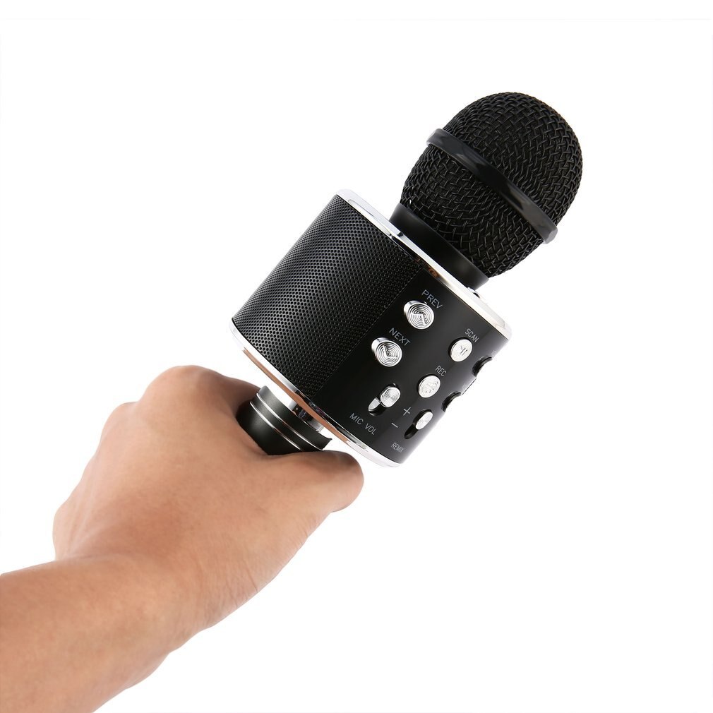 Micrófono Bluetooth para Karaoke KTV, altavoz inalámbrico, reproductor de música, micrófono de bolsillo, grabador para cantar