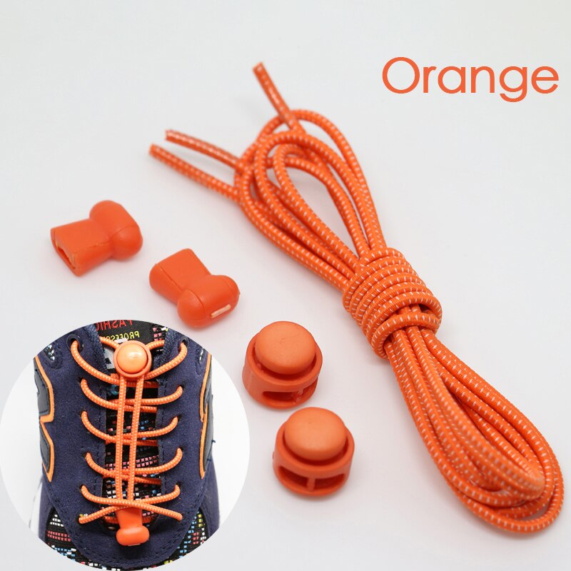 1 para sportowe elastyczne sznurowadła buty bez sznurówek sznurowadła dla dzieci dla dorosłych leniwe sznurowadła akcesoria do obuwia lacety elastique chaussure: Orange
