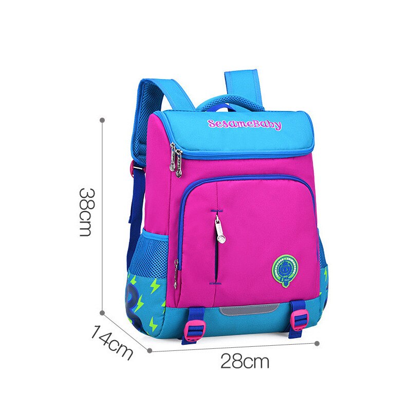 Kinderen School Tassen rugzak voor Jongens Meisjes reistas Rugzakken Grote Capaciteit Rugzak voor 1-5 rangen Mochila Infantil zip: small sky blue
