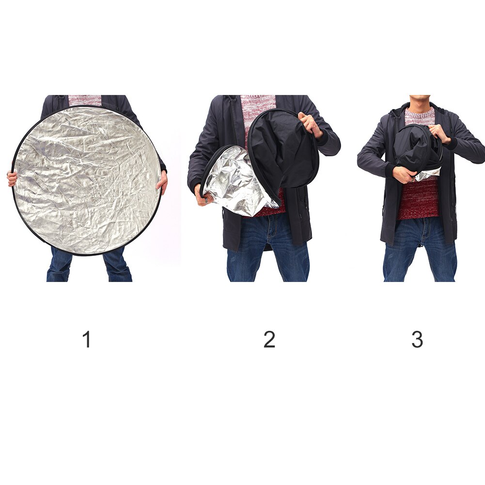 60cm 5in 1 Studio Lighting Diffuser Light Round Disc Photo Collapsible Reflector