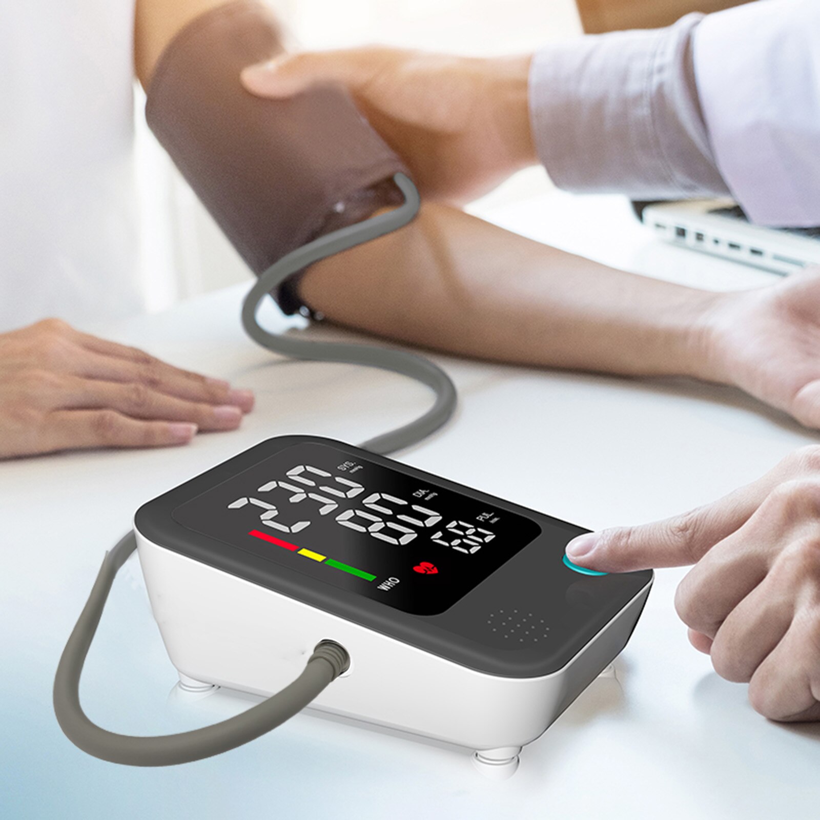 Arm Soort Elektronische Bloeddrukmeter Bloeddrukmeter Manchet Kit Digitale Bp Meter Met Groot Display