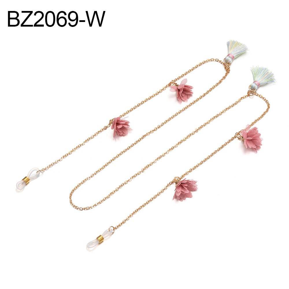1Pcs Brillen Strap Leesbril Opknoping Ketting Zonnebril Bril Holder Neck Cord Bril Anti Slip Metalen Ketting: BZ2069-W