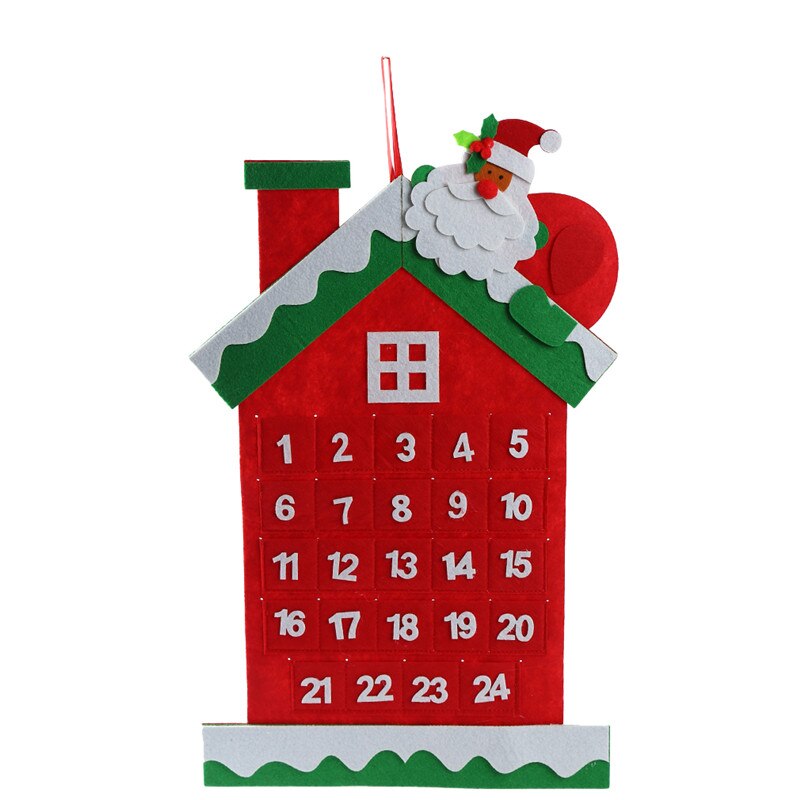 Jule adventskalender søt julenisse far julepynt hjem jul kunstig håndverk hengende ornament: Hus