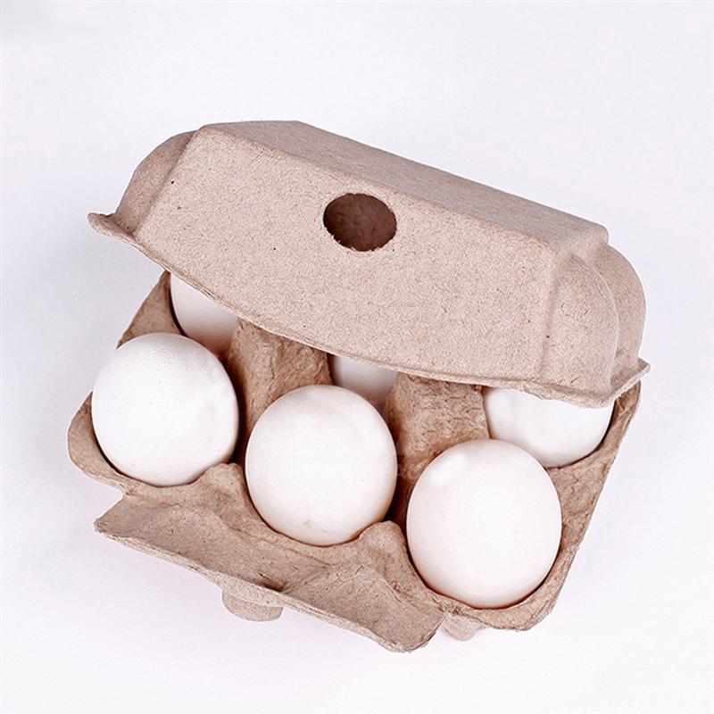 Caja de almacenamiento de huevos plegable, equipo agrícola para pollos, caja de cartón portátil, rejilla de 6 huevos, estante organizador de cocina, 5 uds.