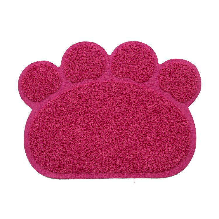 FML Pet Cat Litter Mat Paw Print Dog Cat Toilet for Cats Pet Accessories Kitty Dish Feeding Bowl Easy Cleaning Sleeping Pad: burgundy