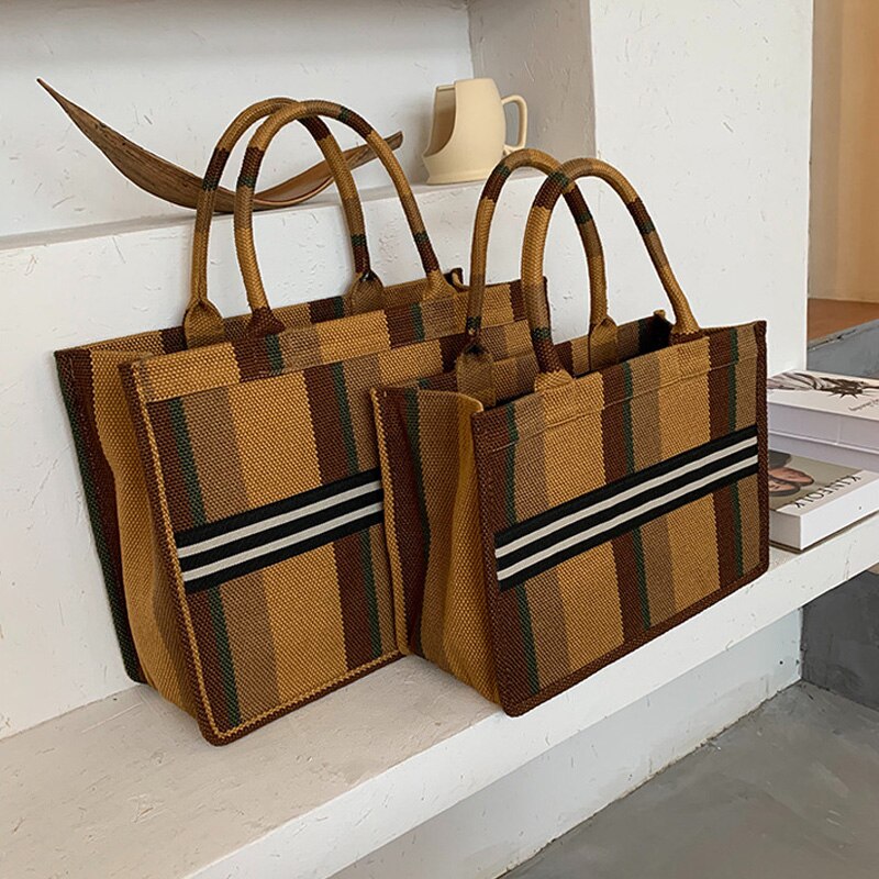 Arrivals Lady Large Capacity Handbags Casual Plaid Shopping Bag Travel Shoulder Bag Female CN(Origin) kawaii bag