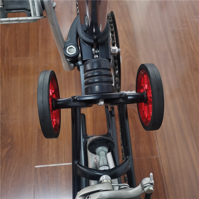 Aceoffix-rueda de empuje de gran tamaño para bicicleta, rueda fácil de 80mm para Brompton, 1 par